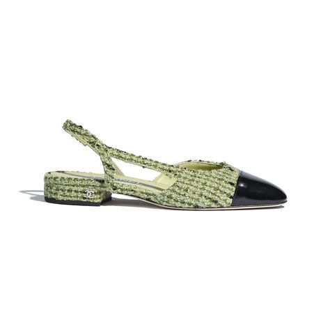 chanel green slingbacks|chanel slingbacks flats.